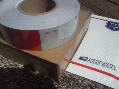 150&#039; FEET RED WHITE DOT C2 REFLECTIVE CONSPICUITY TRAILER TAPE BUY FREE SHIPPING
