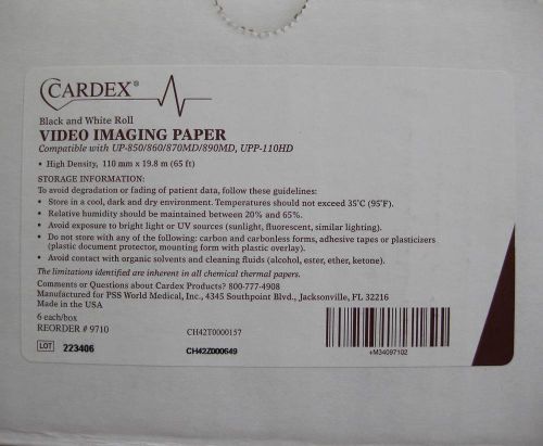 Cardex Video Imaging Paper...6 rolls... NIB...FREE Domestic Shipping...