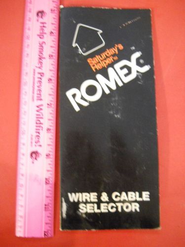 Collectable Romex Wire and Cable Selector Saturdays Helper