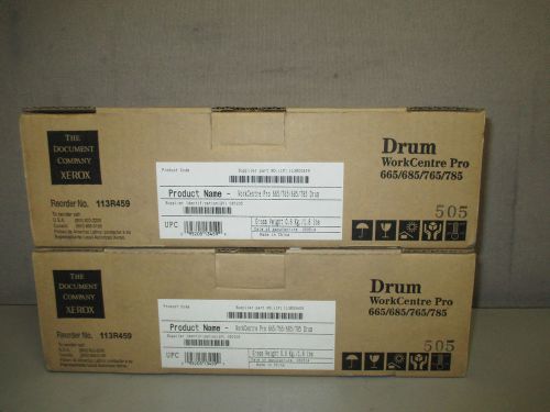 LOT OF 2 GENUINE XEROX 113R459 DRUM WORKCENTRE PRO 665 685 765 785 ~SEALED