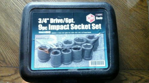 K/D  sold by Craftsman 3/4&#034; Drive 6 Point 9 pc Impact Socket Set (Great Deal)