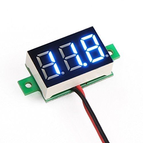 DROK® Small Digital DC Volt Panel Electronics Voltmeter Car Battery Monitor