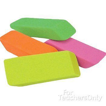 Neon - Wedge Erasers - 24 per set