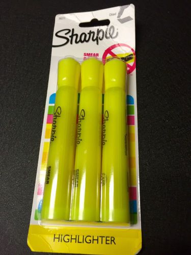 Sharpie Highlighters, Fluorescent Yellow , 3pk