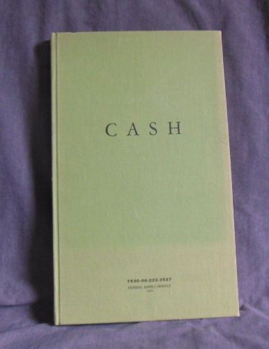 Vintage Cash Ledger Record Book Green Unused