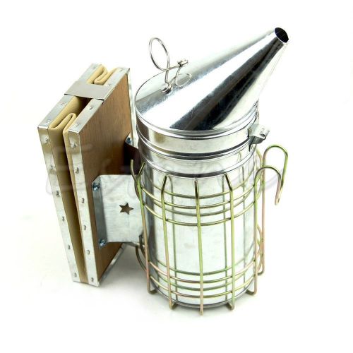 New bee hive smoker stainless steel + heat shield beekeeping equipment from vivo for sale