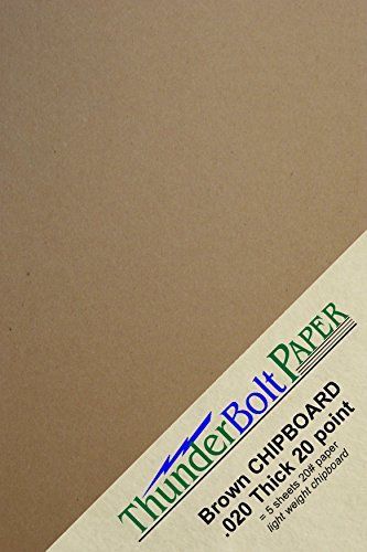 100 Sheets Chipboard 20pt (point) 4 X 6 Inches Light Weight Photo|Card Size .020
