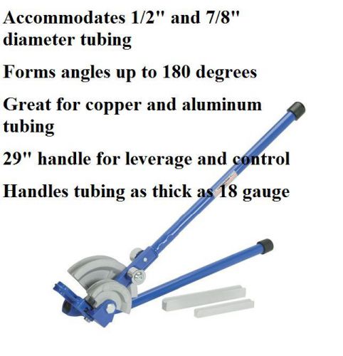 Heavy duty 1/2&#034; x 7/8&#034; 2 in 1 tubing bender for tubing up to 18 gauge thickness for sale