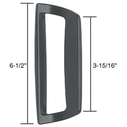 CRL Black Outside Pull 3-15/16&#034; Screw Holes