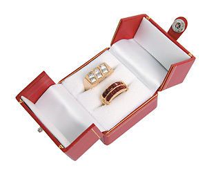 Wedding his her engage wedding double ring jewelry box for sale
