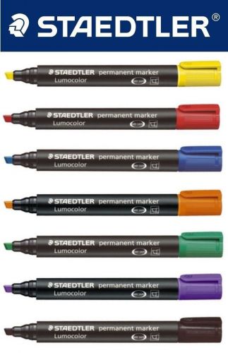 Staedtler lumocolor ® permanent marker 350 w/ chisel tip singles or packs of 10 for sale