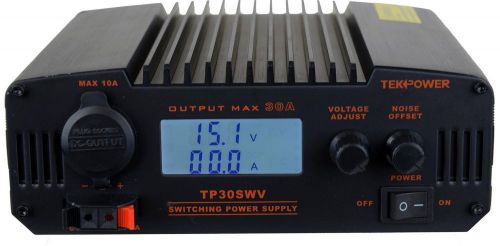TekPower TP30SWV 30 Amp DC 13.8V Digital Switching Power Supply with Noise Of...