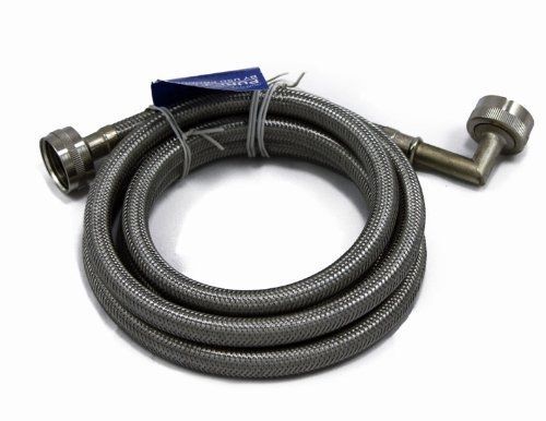 Pure Flow Washing Machine Washer Hose 6 Feet 90 Degree Connect Stainless Steel