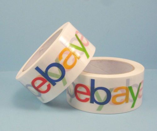 2 Ebay Logo Branded Shipping Packing Tape 75 yards x 2&#034;