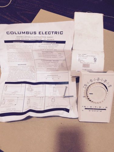 Columbus Electric ET5Dts Celsius and Fahrenheit Line Voltage Heating Thermostat