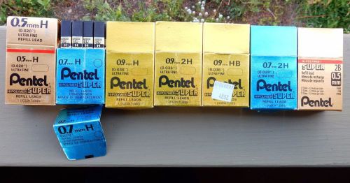 Pentel Super Hi-Polymer 84 Tubes of Lead Mixed Sealed Boxes Made Japan BIN