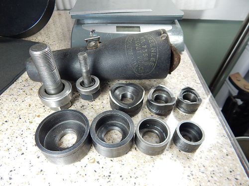 Greenlee Chassis Punch Die Knockout Set No. 735BB -1 1/4&#034;-1&#034;-3/4&#034;-1/2&#034; With Case
