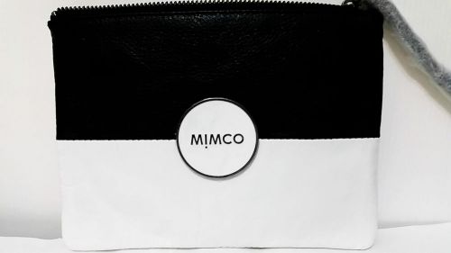 Mimco leather tandem pouch holder zip top makeup bnwt rrp $129 for sale