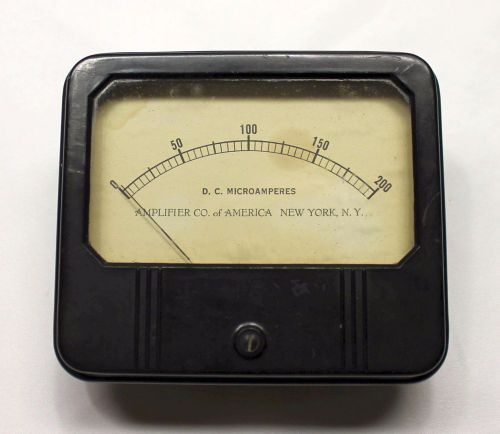 Antique Analog Panel Meter - 0-200 DC MicroAmps