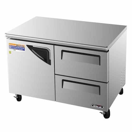 Turbo Air TUR-48SD-D2. 48-inch One-door, Two Drawer Undercounter Refrigerator/Lo