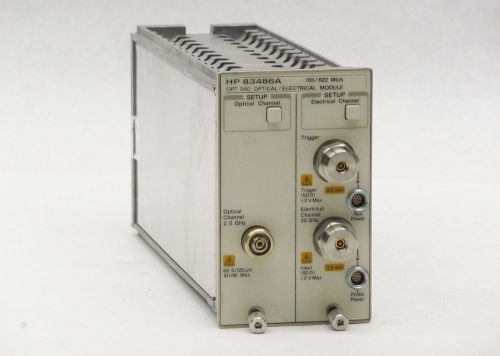 Hp agilent 83486a 2.5ghz optical 20ghz electrical 155/622mb/s module opt 040 for sale