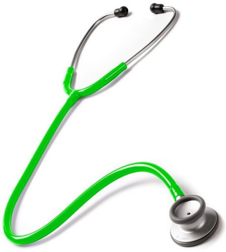 Neon green stethoscope clinical lite series single tube prestige medical 121 new for sale