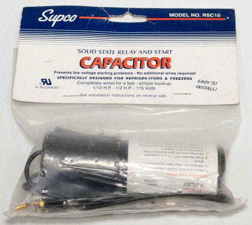 Supco RSC10 Solid State Relay Start Capacitor 1/12-1/2 HP 115V