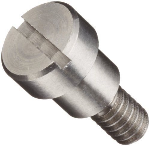 Small parts 303 stainless steel shoulder screw, plain finish, slotted drive for sale