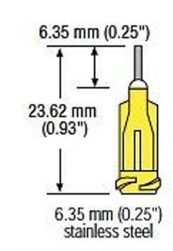 Efd 5122-0.25-b fluid dispensing tips 22 gauge x 0.25&#034; blue - box of 50 for sale