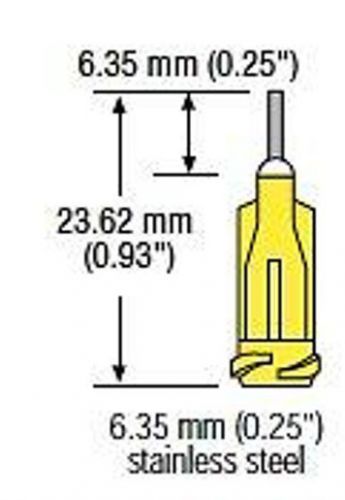 EFD 5122-0.25-B Fluid Dispensing Tips 22 Gauge x 0.25&#034; Blue - Box of 50