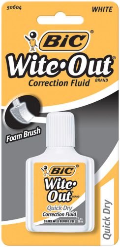 &#034;Bic Wite Out Quick Dry Correction Fluid-.7oz, Set Of 6&#034;