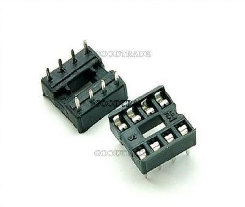 100pcs 8pins dil socket pcb mount connector 8-pin dip new diy ic develope e9