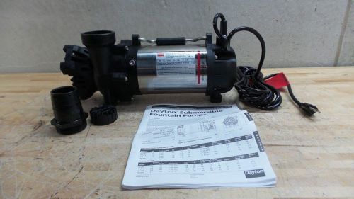 Dayton 1/2 hp 3450 rpm 115v submersible pond and garden pump for sale