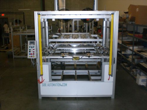 SIBE AUTOMATION VACUUM FORMING MACHINE 48&#034;X48&#034; THERMOFORMING DUAL HEAT 2 PLATEN