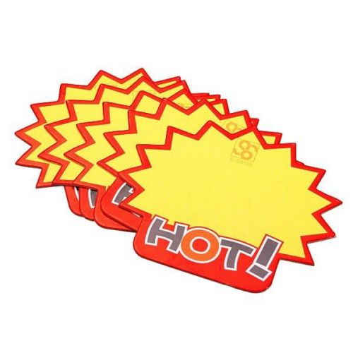 Small Middle Size Hot Exploder Shape Pop Advertising Paper Tag Price Label