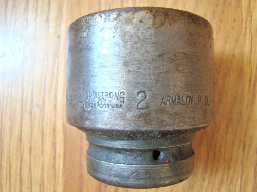 ARMSTRONG 2&#034; IMPACT SOCKET 7-664  1 Dr 1 Inch drive Armaloy
