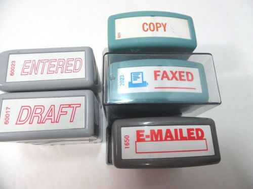 LOT OF SELF INKING STAMPERS &#034;RED INK&#034;