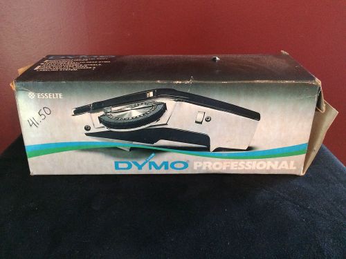 Vintage Chrome Dymo 1550 Professional Label Maker Tapewriter With 2 Rolls