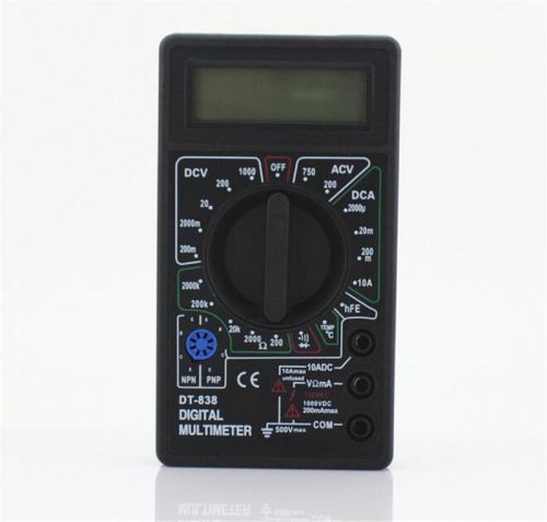New Digital LCD DT-838 handheld Multimeter Volt Amp Temperature Test Meter