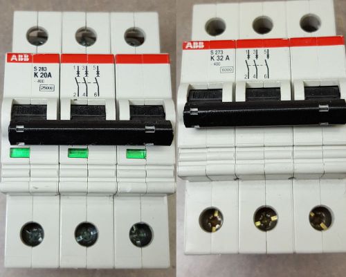 Lot of 2 ABB: S 283 K20A and S 273 K32A
