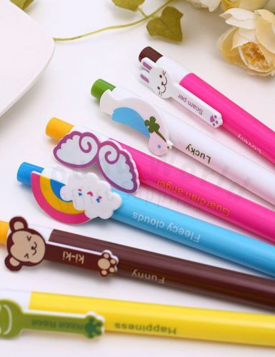 6pcs Cute Korea Creative Carton Style Ball Pen for Party Gift Set