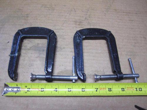 2 pc lot deep c clamp  2&#034; x 3 1/2&#034; aircraft mechanic welding tools for sale