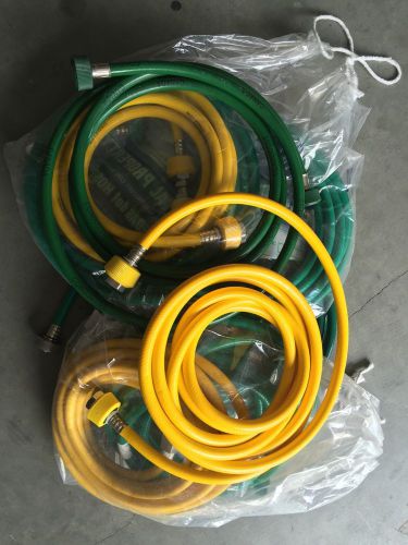 Green (6) &amp; yellow (3) oxygen o2, air hose ventilator/ lot of 9 for sale