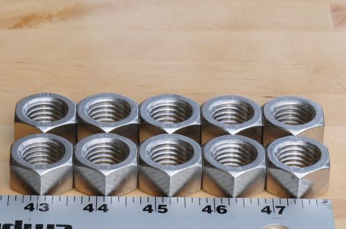 3/4-10 NC hex nut, 316 stainless steel, 10 pack, new