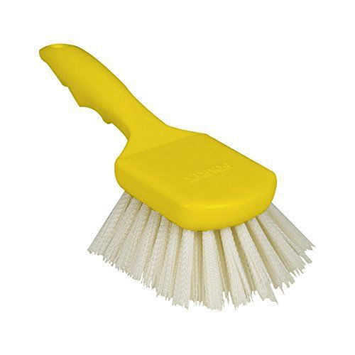 UltraSource 509216 Utility Scrub Brushes, 8&#034; Handle, Yellow