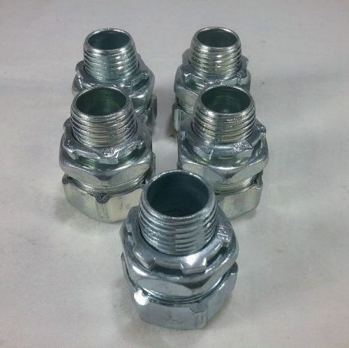 T&amp;b 5232 1/2&#034; liquidtight flexible metal conduit connector straight, lot of 5 for sale