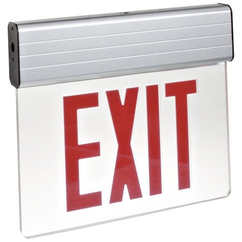Red LED Exit Lighting Fixture Sign NYC Approved with Universal Mounting Canopy