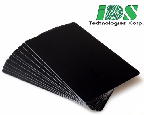 500 Black PVC Cards, CR80, 30 Mil, Graphics Quality, Credit Card size