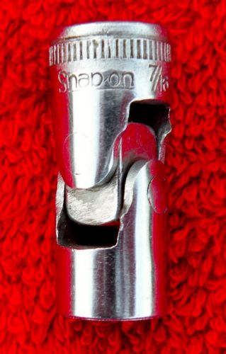 Vintage snapon f14 universal socket 3/8 drive 7/16” 12 point very nice free ship for sale