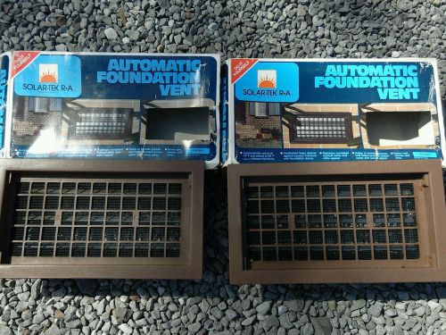 Set of two Solar Tek Automatic Foundation Vents- Brown RA
